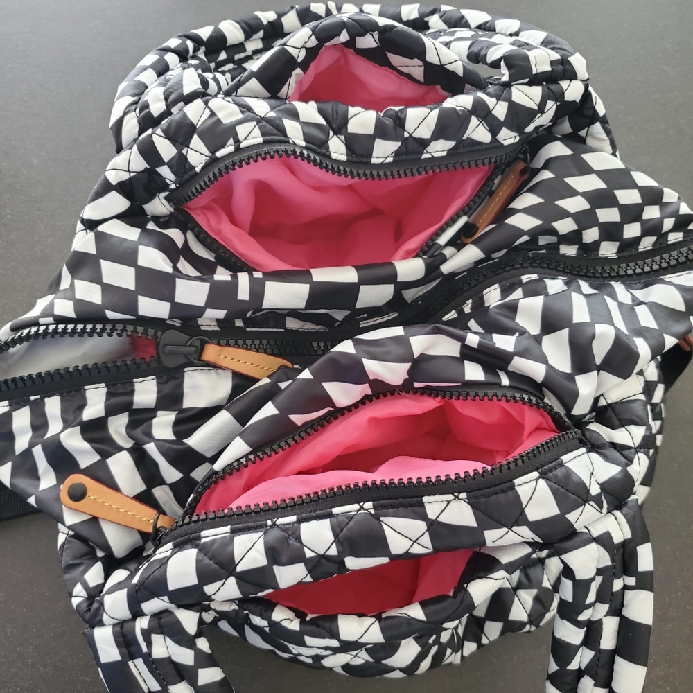 MZ WALLACE Small Metro Tote Deluxe, Checkerboard - Picture 11 of 13